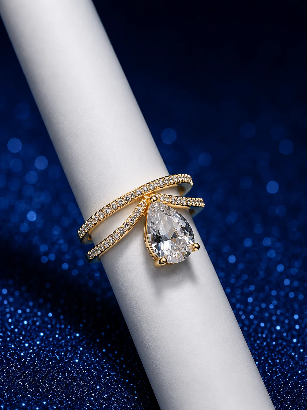 Royal Sapphire Teardrop Ring